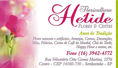 Floricultura Hélide Sertãozinho SP